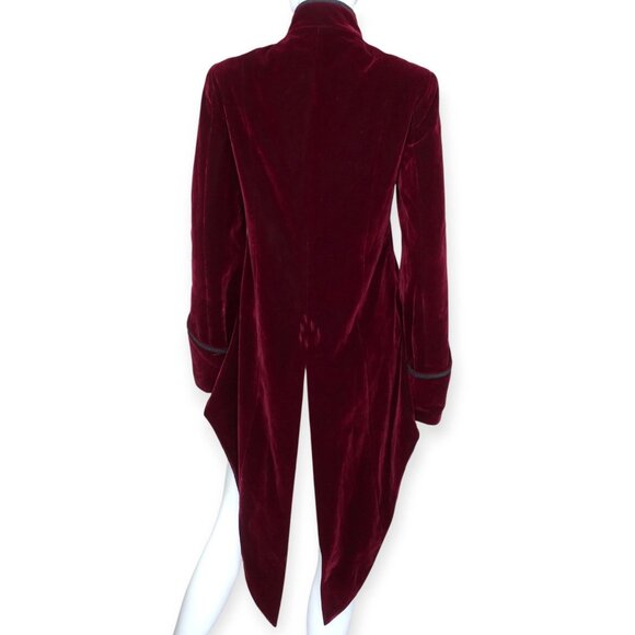 DarcChic Cosplay Gothic Velvet Coat Goth Steampunk Riding Jacket Women's Small - Picture 2 of 6